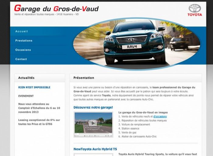 site web pour garage